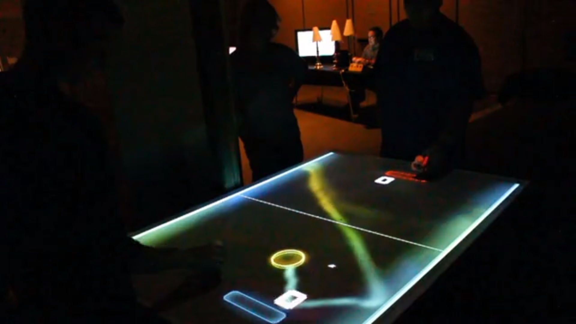 Tabletop augmented reality pong game