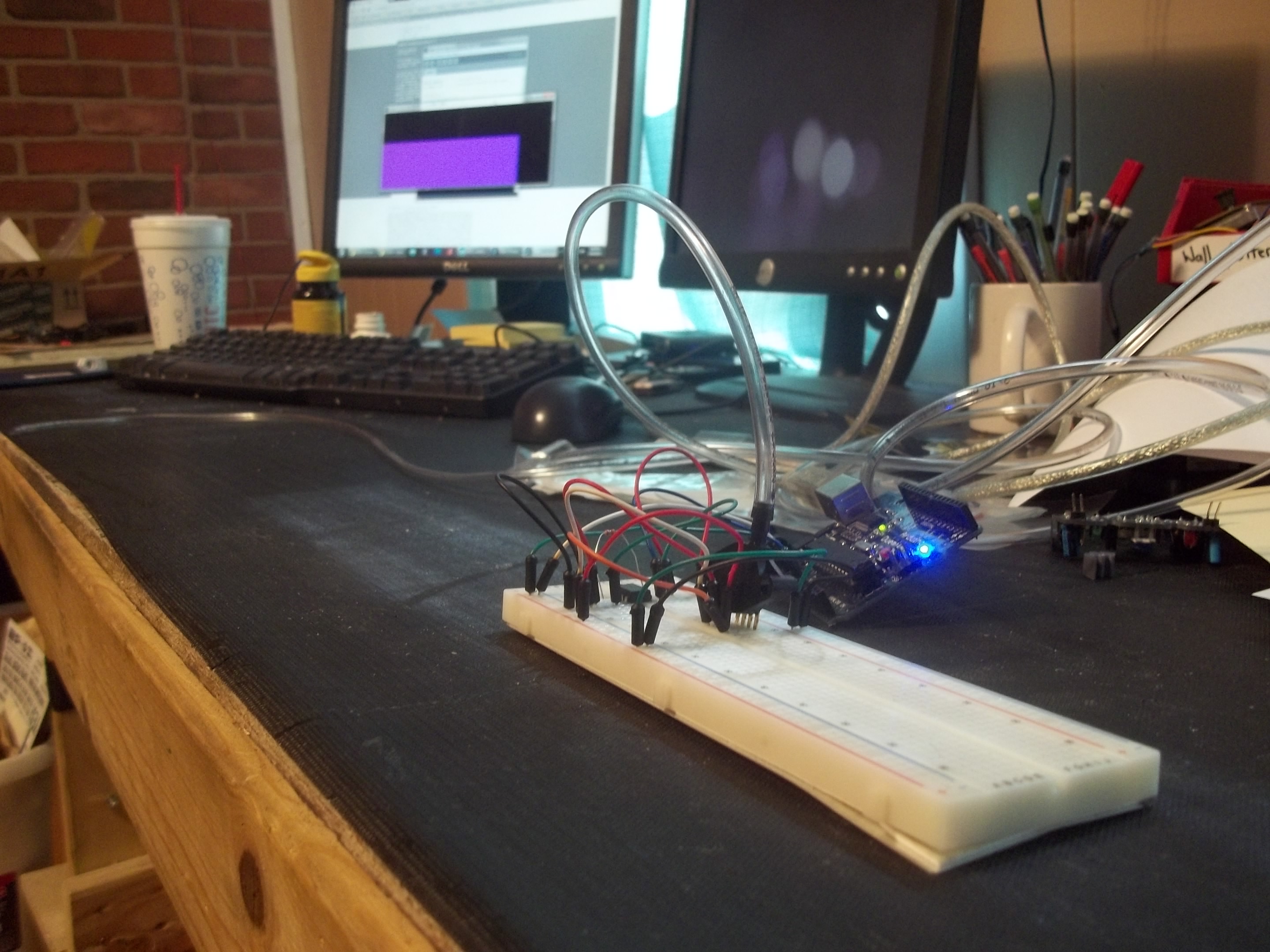 Working breadboard prototype of an open-source “sip and puff” interface
