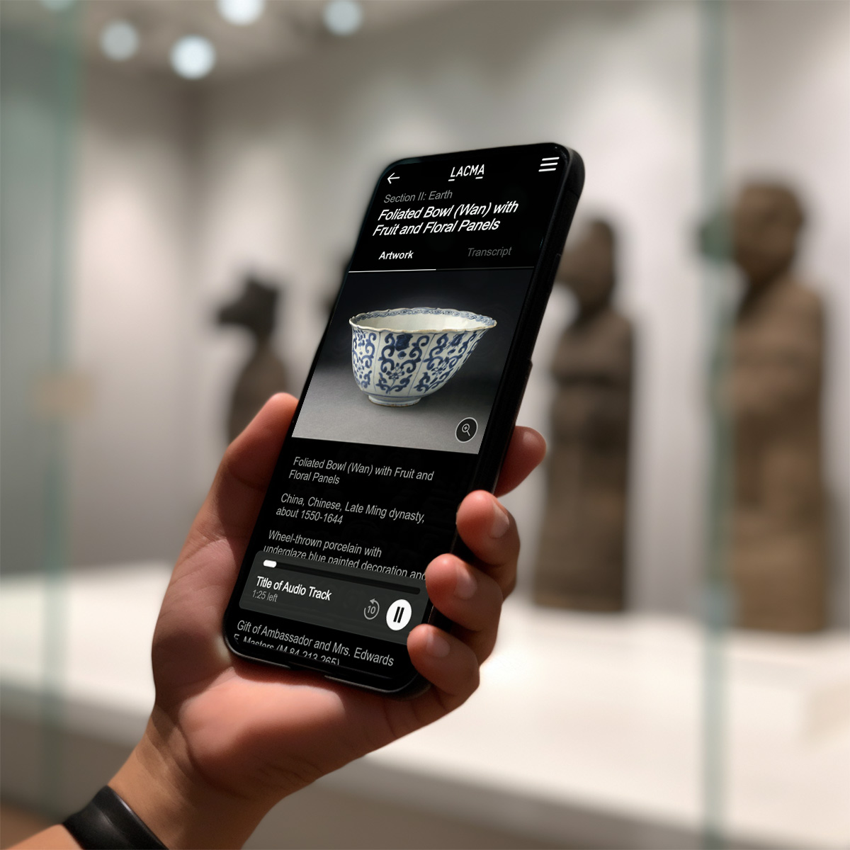 Real-time artifact web app and NFC prototype for LACMA